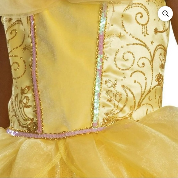 NWT Disney Princess Belle Deluxe Exclusive Girls Dress Costume - Picture 3 of 3